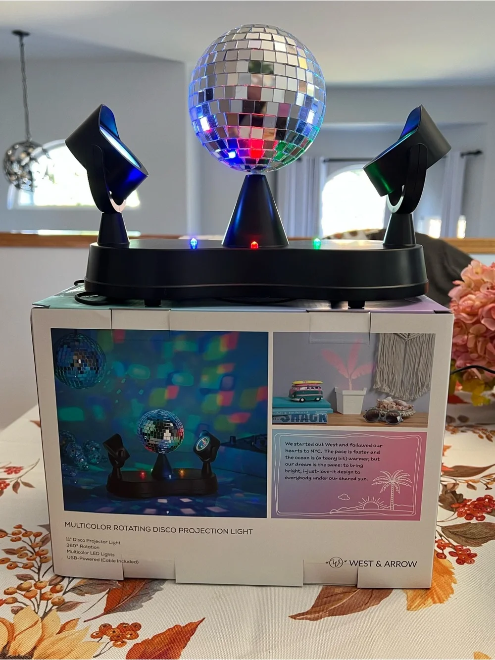 Multicolor Rotating Disco Light - Party Mirror Ball